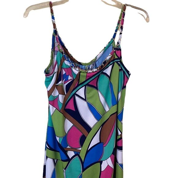 Sam And Jess Retro 70’s Chain Link Sleeveless Dress Size Medium - Picture 4 of 7